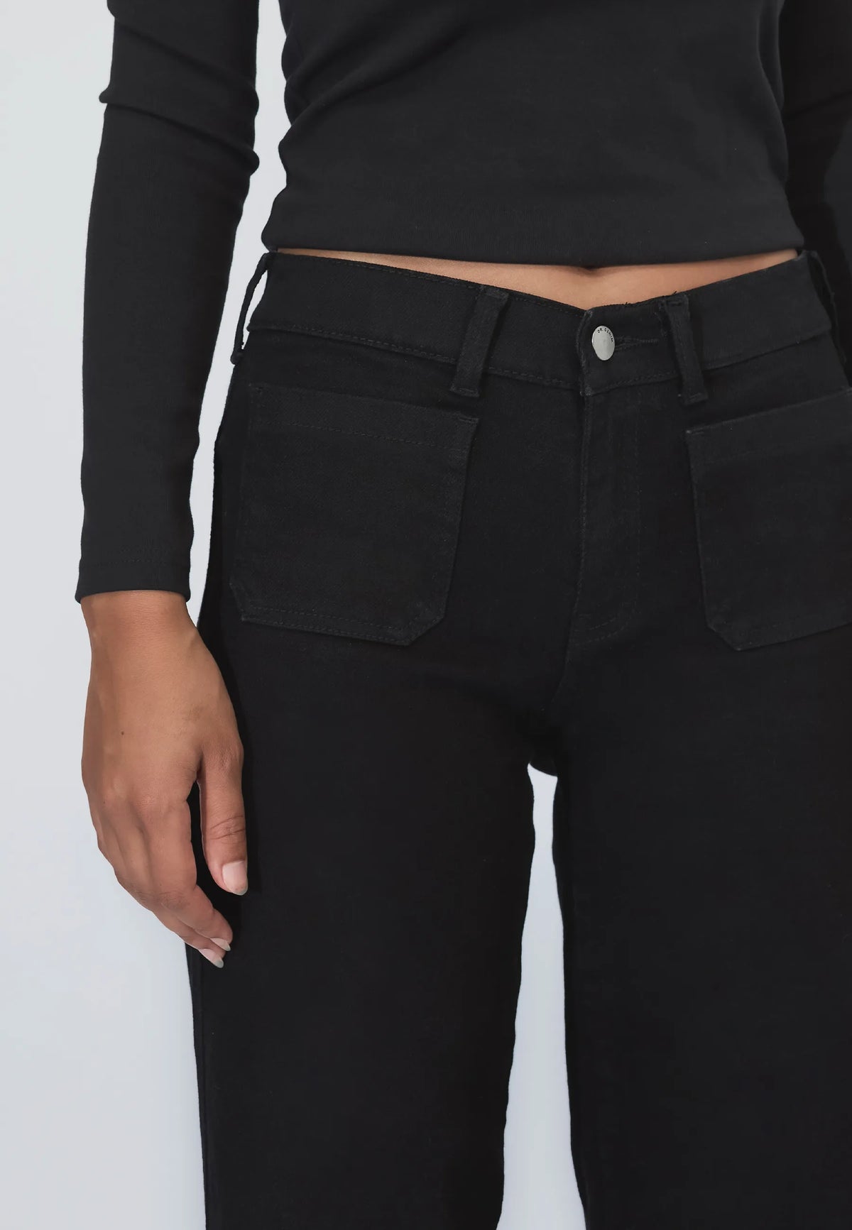 2630112099_DrDenim_ZilaMidWidePatchPocket_SolidBlack_Main_W5_1
